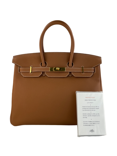 Gold Brown Togo Birkin E2308640 ESG