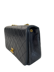 Black Small Full Flap Shoulder Bag C23072080 ESG