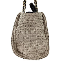 Load image into Gallery viewer, Black Calfskin Crochet Deauville Tote C23100410 ESG