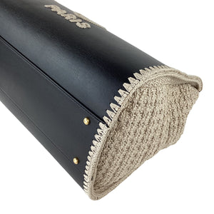 Black Calfskin Crochet Deauville Tote C23100410 ESG
