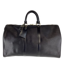 Load image into Gallery viewer, Black Epi Leather Keepall 50 Duffle L23110218