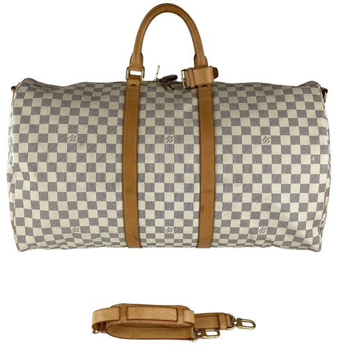 Damier Azur Keepall 55 Bandouliere Duffle L23110444