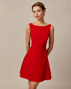 Boat Neck Mini Dress lowQ - TEST DO NOT BUY