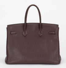 Load image into Gallery viewer, HERMÈS Birkin 35 Ebene Clemence Leather Bag
