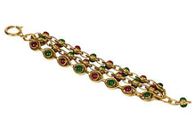 Load image into Gallery viewer, CHANEL 1970s Triple-Gripoix Bracelet